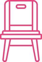 Plastic Chair Line Icon vector