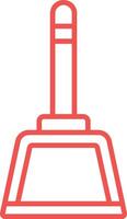 Dustpan Line Icon vector