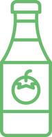 Sauce Bottle Line Icon vector
