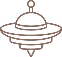 Spinning top Line Icon vector