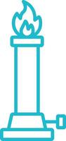 Lab Burner Line Icon vector