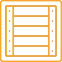 Crate Line Icon vector
