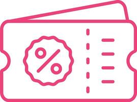 Discount Coupons Line Icon vector