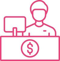 Teller Line Icon vector