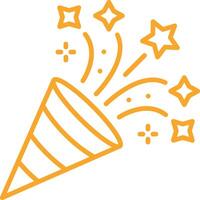 Confetti Line Icon vector