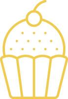 Muffin Line Icon vector
