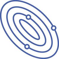 Orbit Line Icon vector