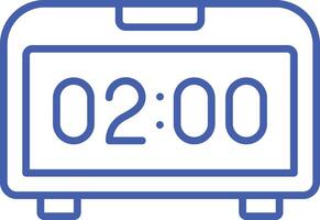 Digital Clock Line Icon vector
