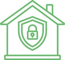 Home Security Line Icon vector