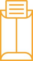 Long Envelope Line Icon vector