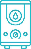 Water Heater Line Icon vector