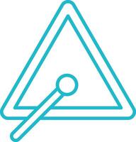 Triangle Bell Line Icon vector
