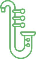 Saxophone Line Icon vector