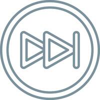 Next Button Line Icon vector