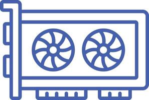 Vga Card Line Icon vector