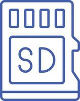 Memory Card Line Icon vector