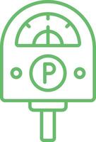 Parking Meter Line Icon vector