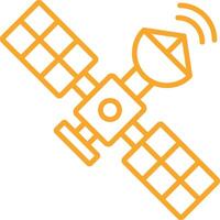 Space Satellite Line Icon vector