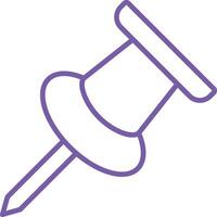 Pushpin Line Icon vector