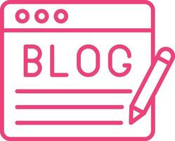 Blogging Line Icon vector