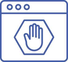 Ad Blocker Line Icon vector