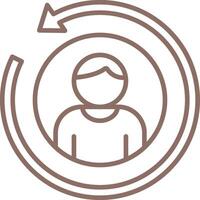 Returning Visitor Line Icon vector