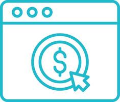 Cost Per Click Line Icon vector