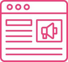 Web Promotion Line Icon vector