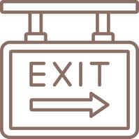 Emergency Exit Line Icon vector
