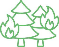 Wildfire Line Icon vector