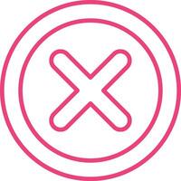 Cross Line Icon vector