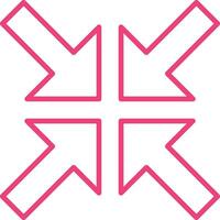 Minimize Line Icon vector