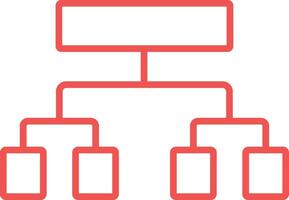 Hierarchical Structure Line Icon vector