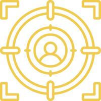 Aim Line Icon vector