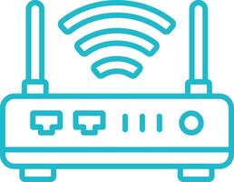 Wireless Router Line Icon vector