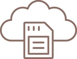 Save File Line Icon vector