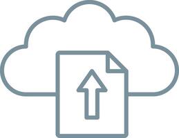 Cloud Upload Line Icon vector