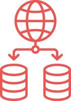 Data Network Line Icon vector