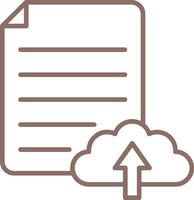 Cloud Uploading Line Icon vector