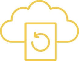 Backup File Line Icon vector