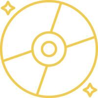 Compact Disk Line Icon vector