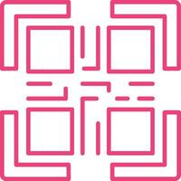 Qr Code Line Icon vector