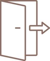 Logout Line Icon vector