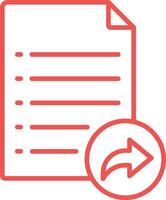 Send File Line Icon vector