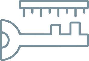 Key Structure Line Icon vector