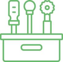 Work Tools Line Icon vector