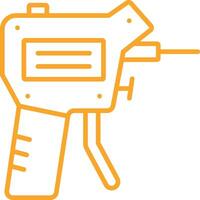 Lock Pick Gun Line Icon vector