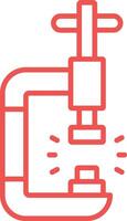 Clamp Line Icon vector