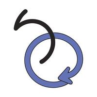 Circular Arrow Icon Reload, Repeat, Refresh Symbol vector