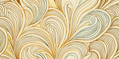 Abstract Gold and Teal Swirl Pattern Background vector